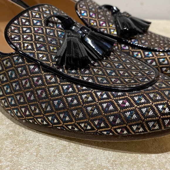 J. Crew Jacquard Tassel Slip On Loafer Like New Size 8 - Picture 4 of 10